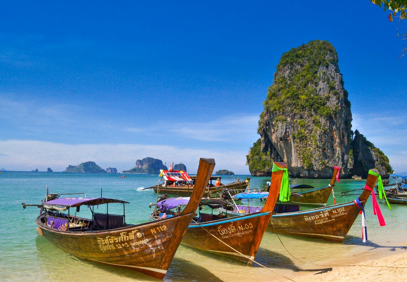 Turquoise water and limestone cliffs of the Phi Phi Islands, Thailand